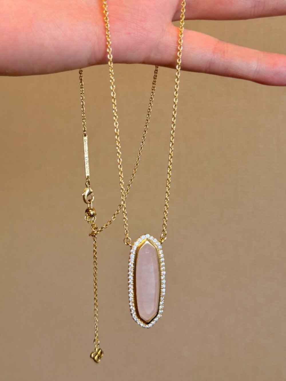 Alicia Bonnie Rose Quartz Pendant Necklace